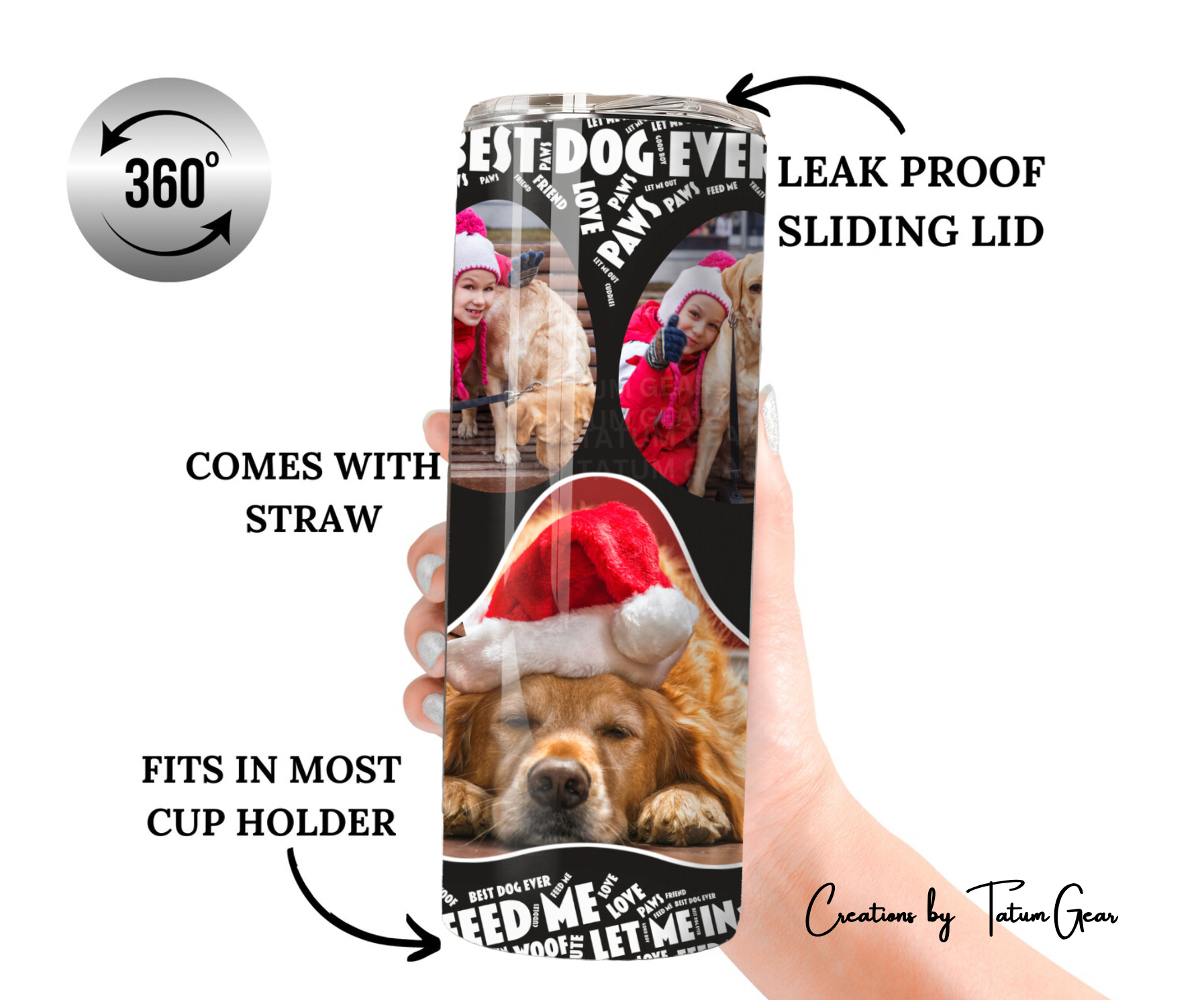 Custom 6-Photo 'Best Dad Ever' Tumbler - 20oz Gift