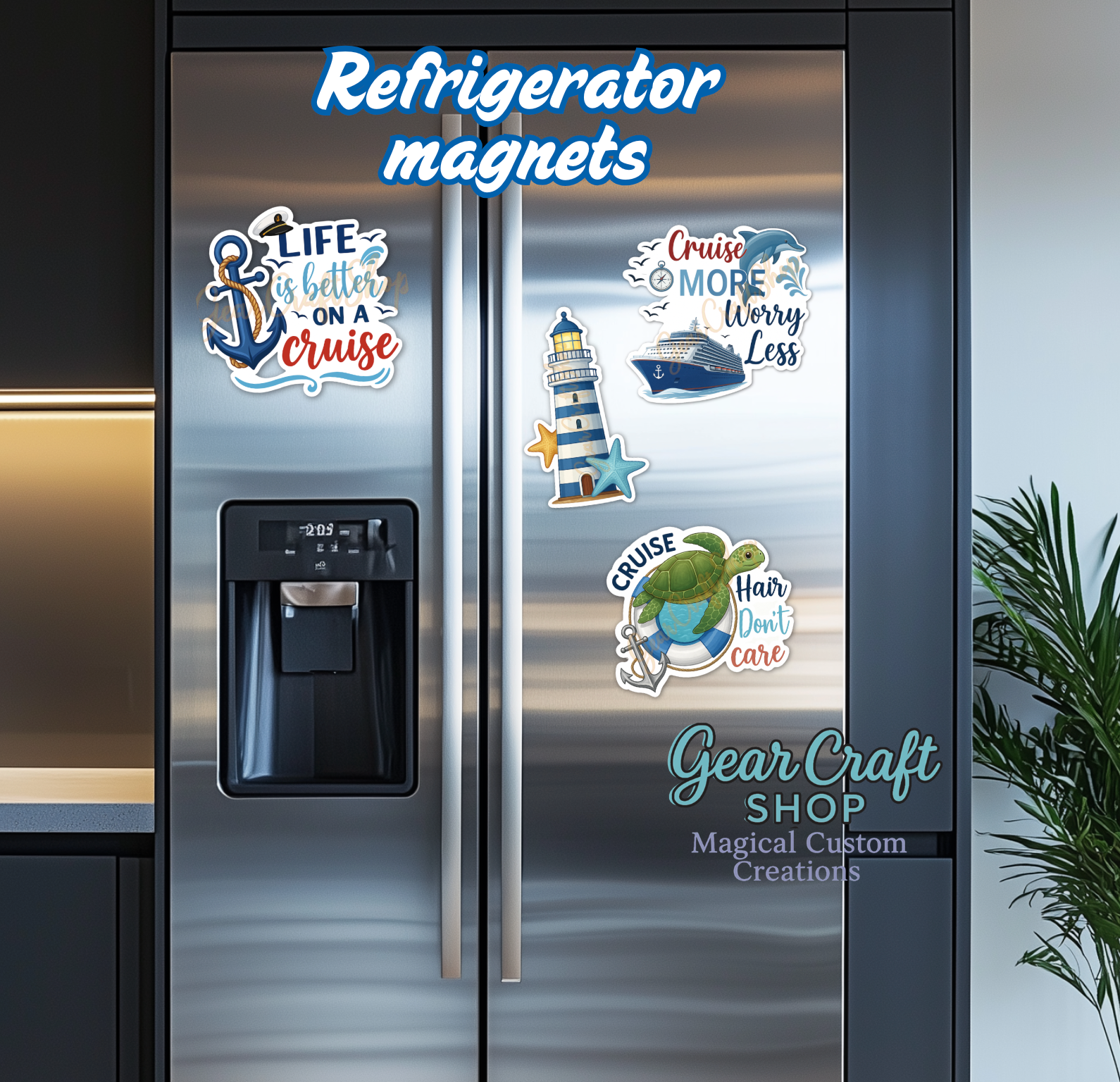 ⚓ Funny Cruise Memories Magnets – Set of 4 - style 034