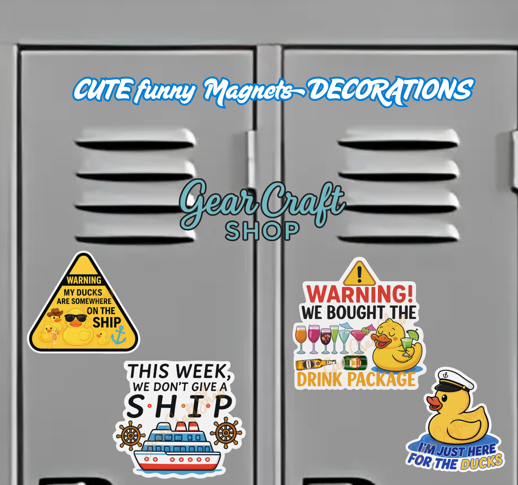 ⚓ Funny Cruise Memories Magnets – Set of 4 - style 033