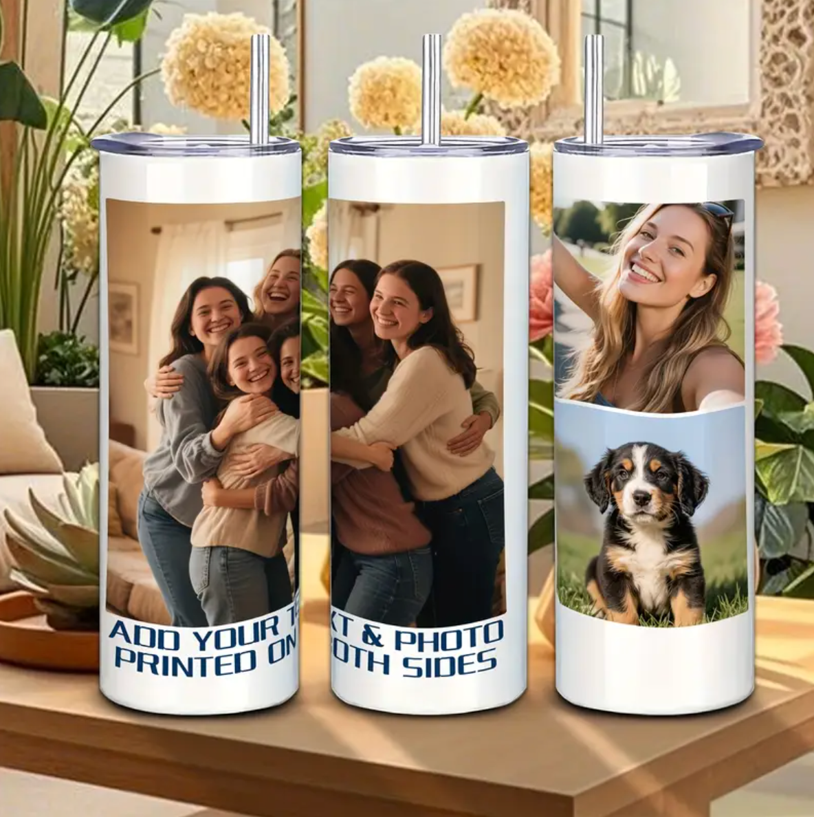 Custom 3-Photo Tumbler - 20oz Best Gift