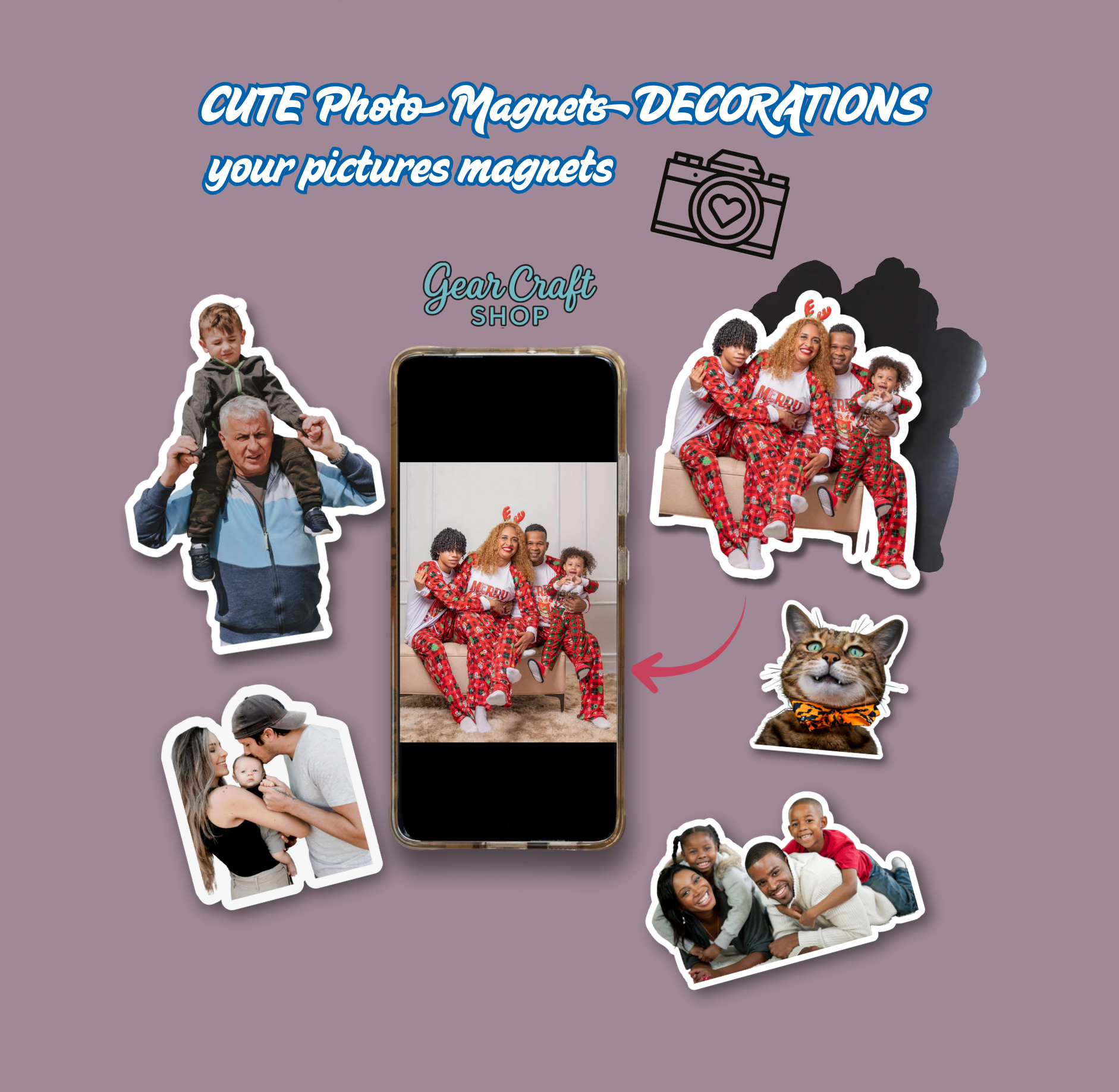 Custom Shaped Photo Magnets – Turn Memories into Art ✨