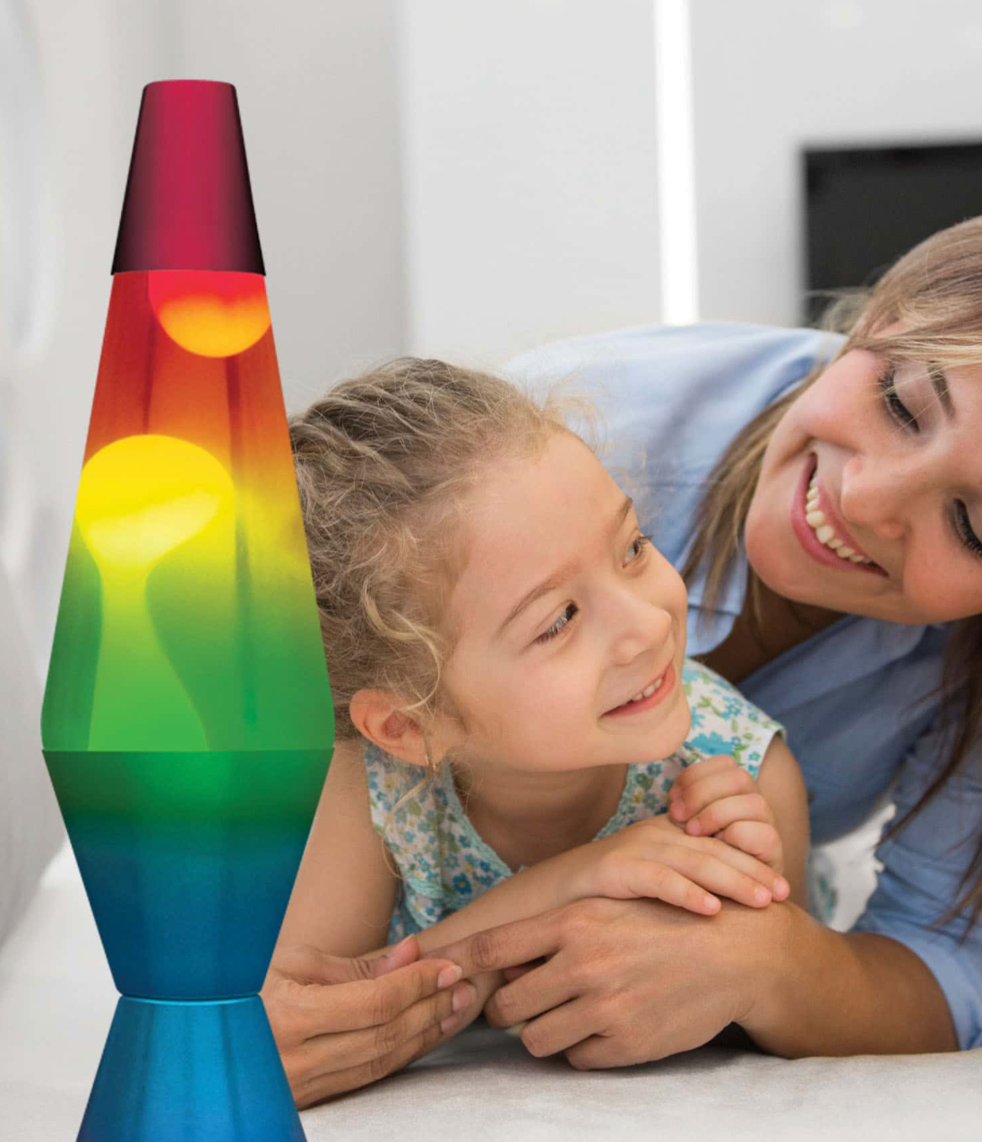 14.5” LAVA LAMP RAINBOW – WHITE/CLEAR/TRICOLOR