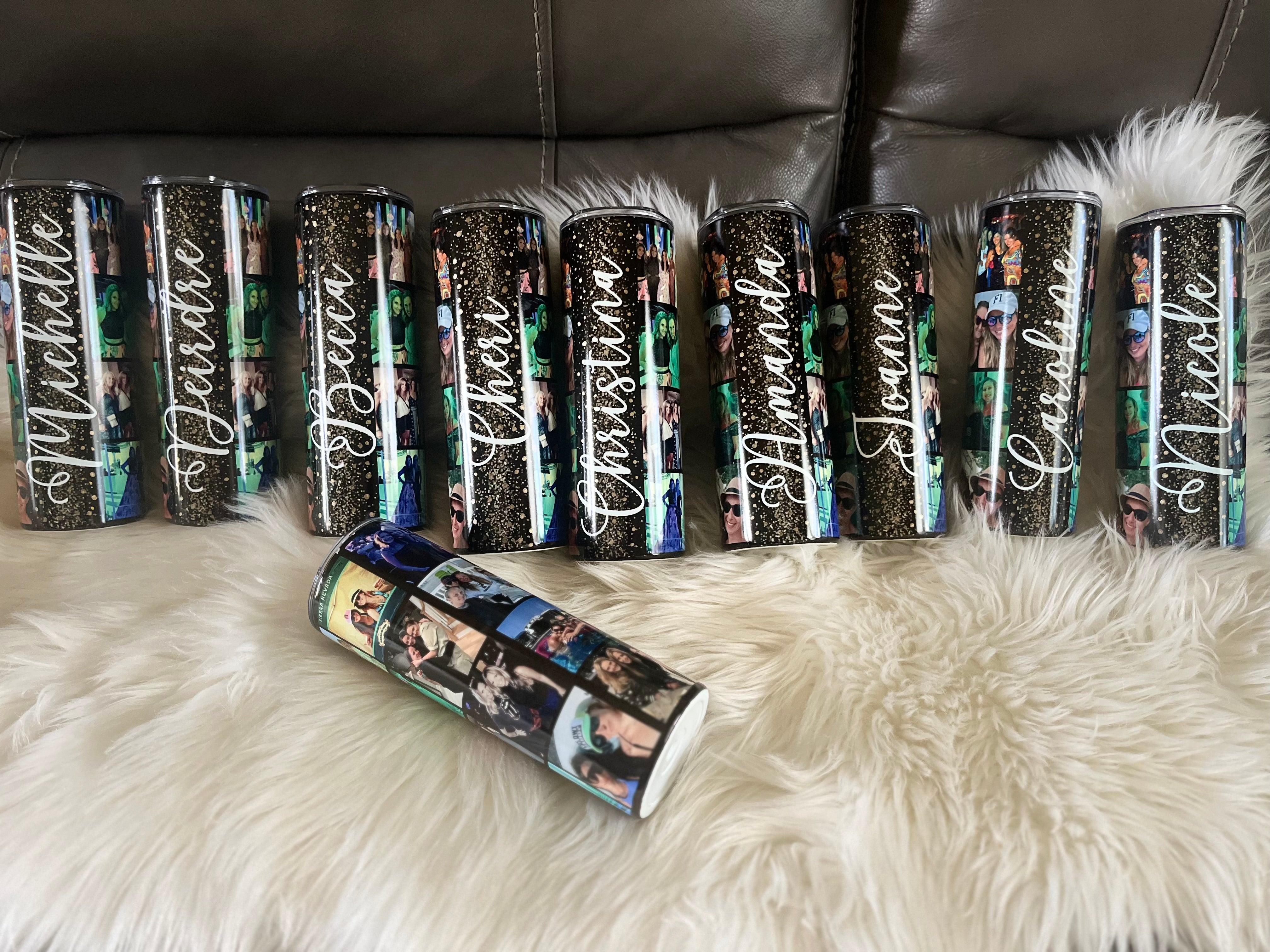 Personalized 16 Photos Tumbler  - 20oz Perfect Gift for Family, Holidays & Birthdays