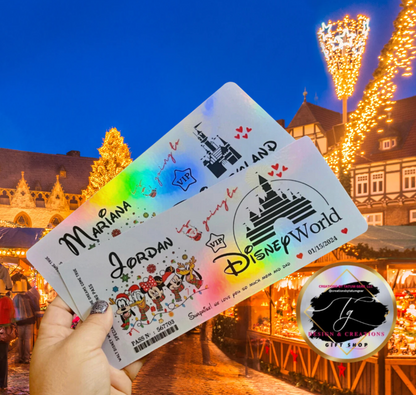 🎄 Christmas Surprise Ticket – Holographic Holiday Reveal Gift for Kids