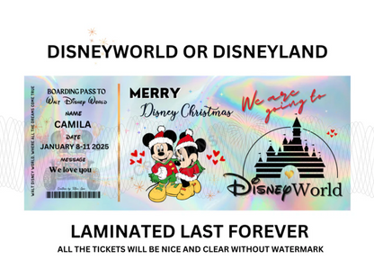 Physical Holographic Disneyworld or Disneyland 🎄 Surprise Ticket Trip Reveal