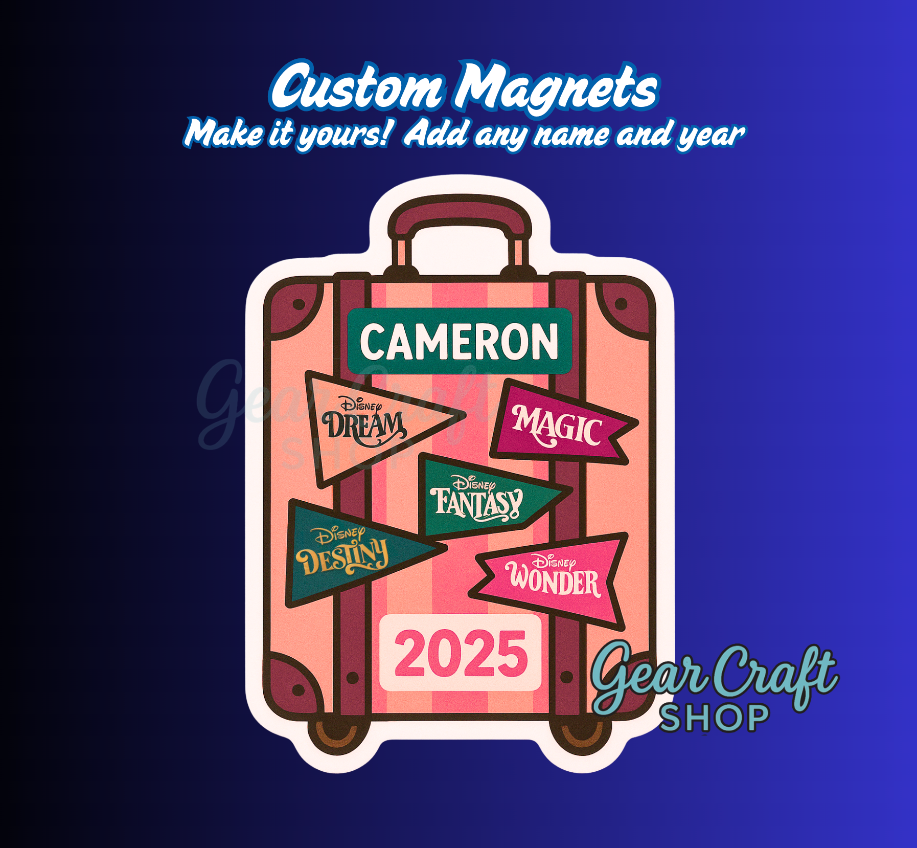 Custom Cruise Suitcase Magnets — by Gear Craft Shop