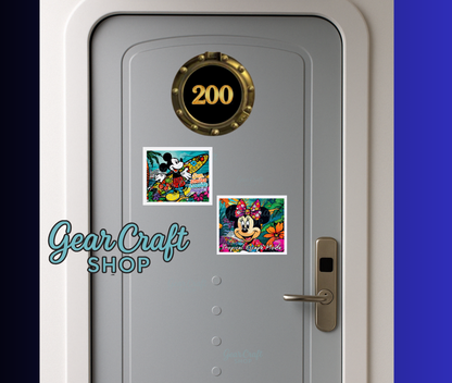 Tropical Cruise Door Magnets  | Fun Disney-Inspired Vacation Designs