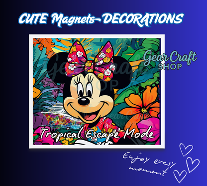 Tropical Cruise Door Magnets  | Fun Disney-Inspired Vacation Designs