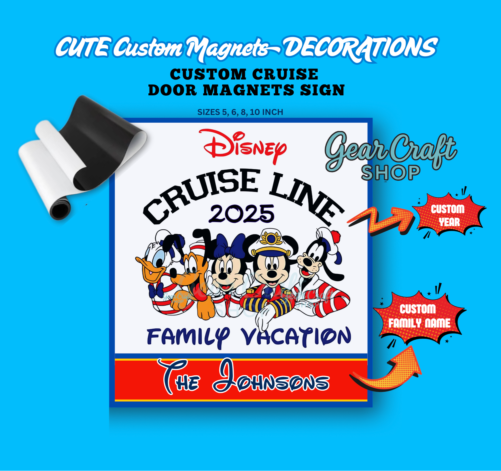 Friends Cruise Name Magnet  — by Gear Craft Shop
