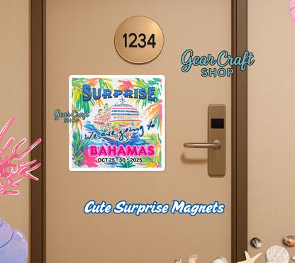 Custom Cruise Surprise Magnet – Destination & Date Gift