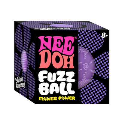 NeeDoh Fuzz Ball Flower Power purple