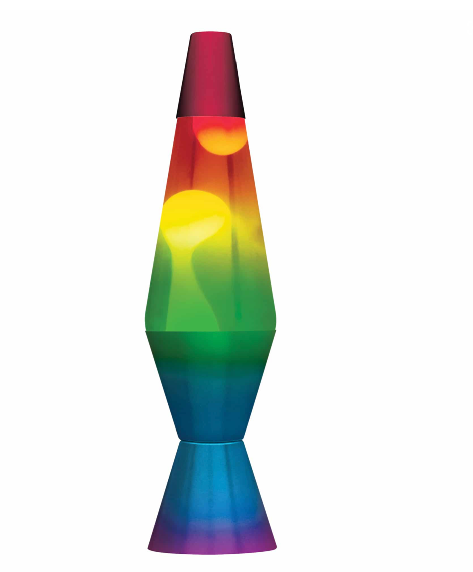 14.5” LAVA LAMP RAINBOW – WHITE/CLEAR/TRICOLOR