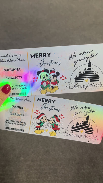 ✨ Premium Holographic Surprise Ticket – Magical Disney Reveal Gift for Kids