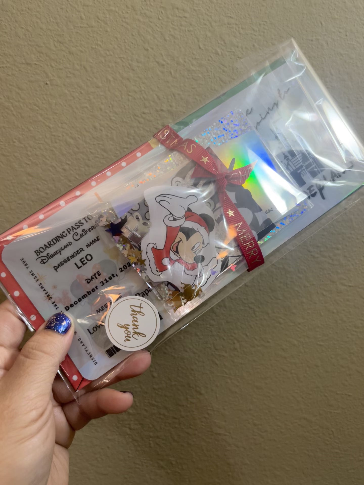 ⚓ Magical Cruise Surprise Christmas Ticket – Holographic Family Reveal Gift
